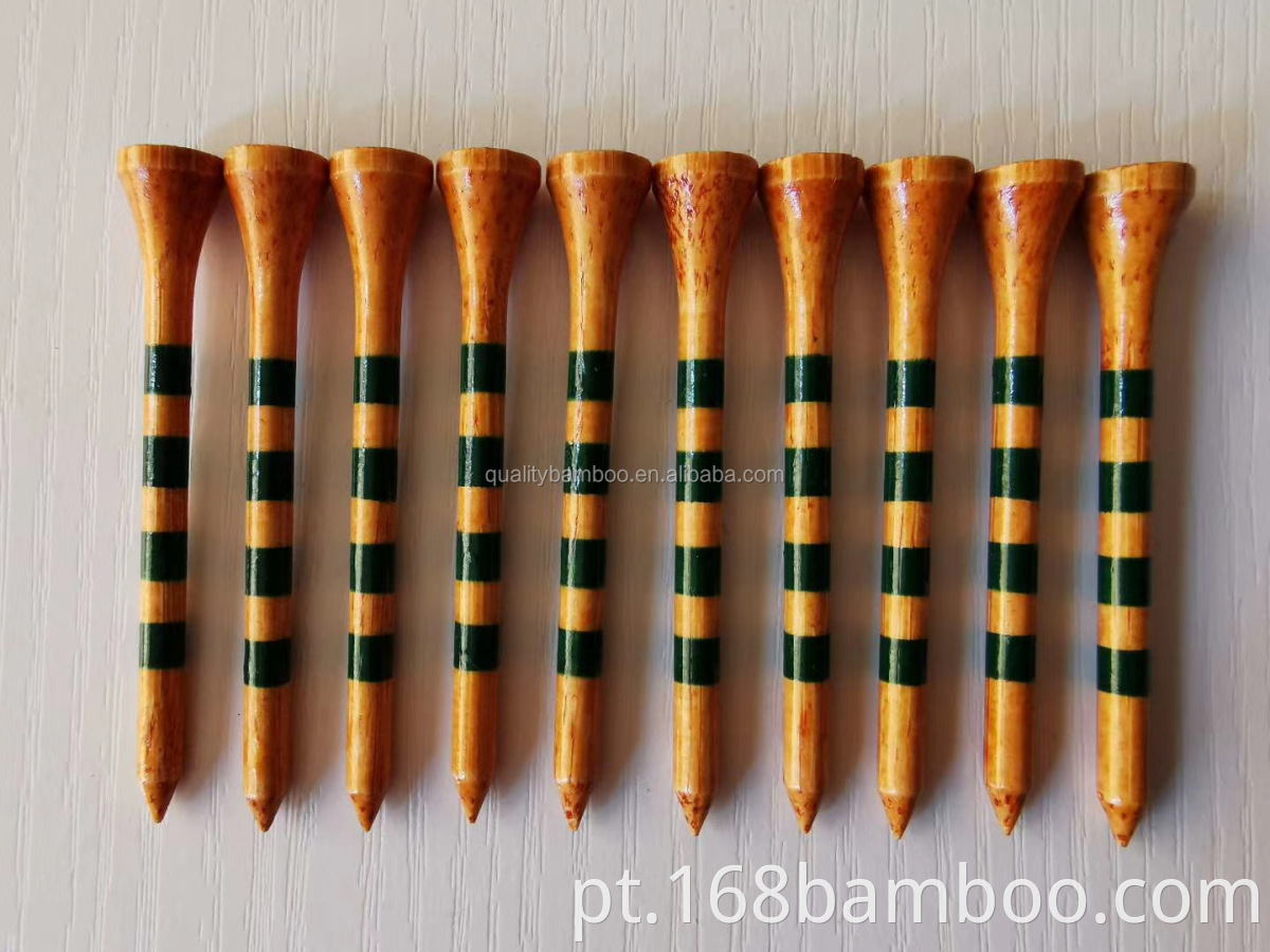 Colorful bamboo golf tee